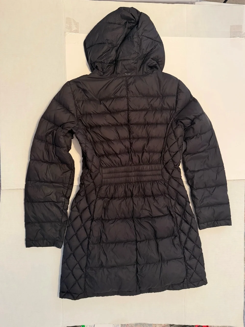 Michael Kors Black Hooded Quilted Long Puffer Coat